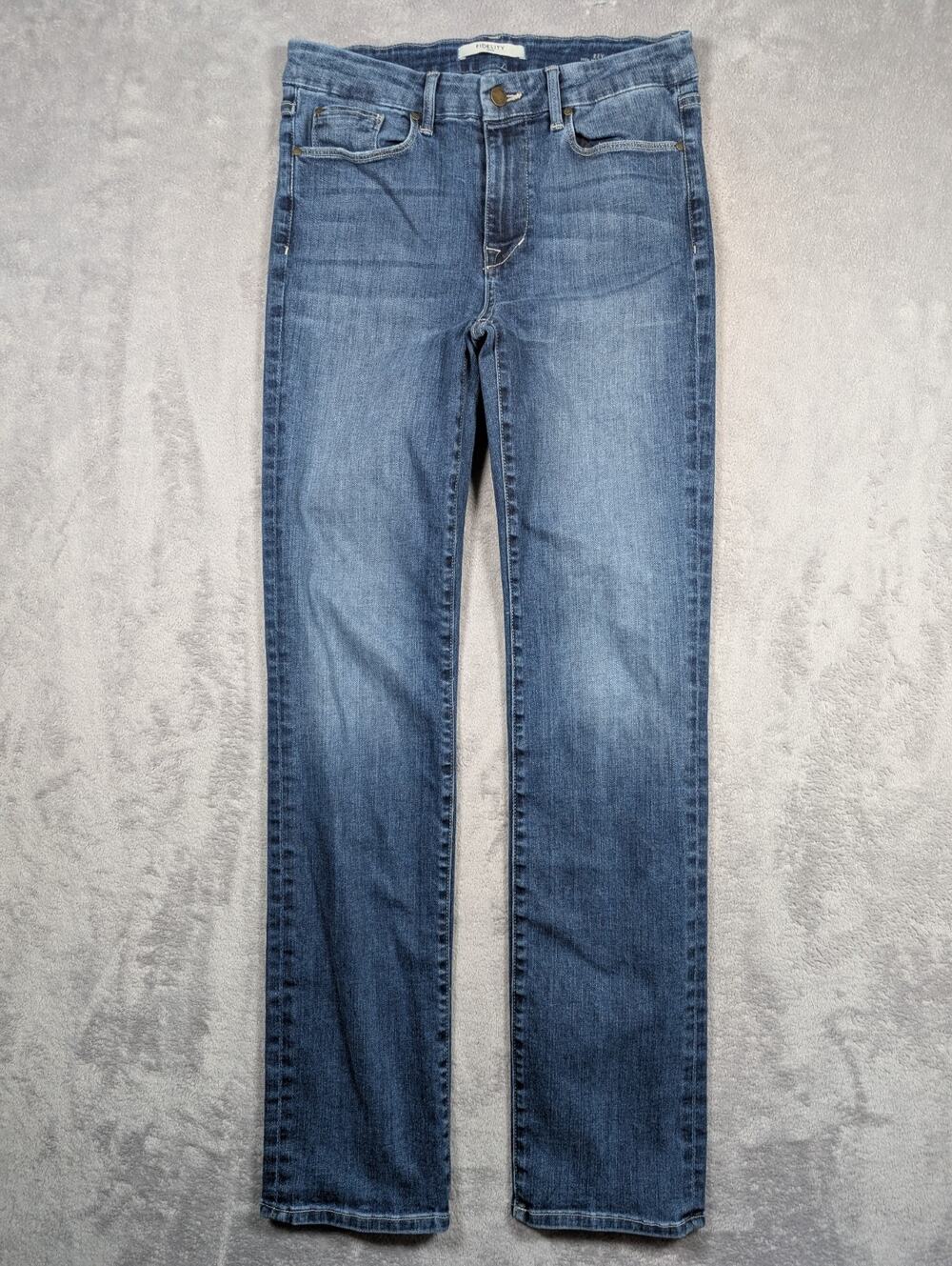 Fidelity Rev High Rise Straight Jeans Womens Size 6 28in Waist Contemporary